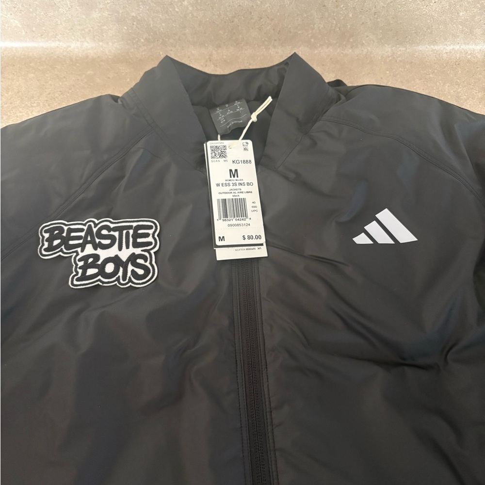 adidas Black Puffer Jacket with Beastie Boys logo